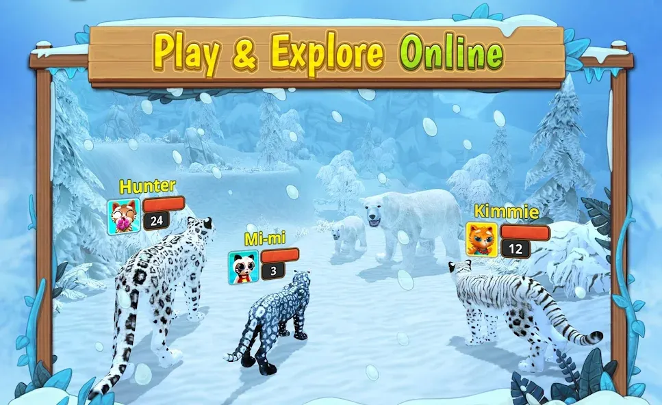 Snow Leopard Family Sim Online  [МОД Mega Pack] Screenshot 3