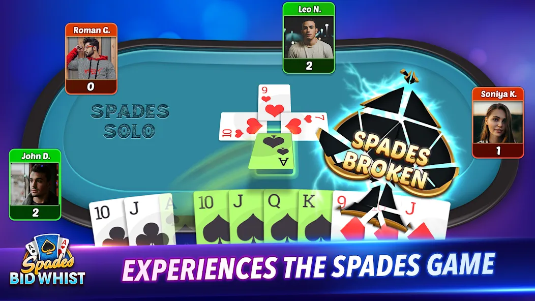 Spades: Bid Whist Classic Game (Бид Вист Классик)  [МОД Бесконечные деньги] Screenshot 3