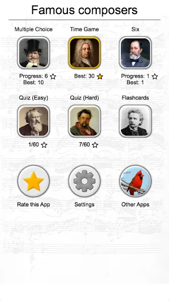 Famous Composers Portrait Quiz  [МОД Mega Pack] Screenshot 3