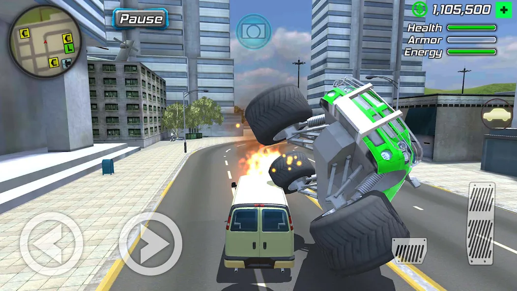 Rope Frog Ninja Hero Car Vegas (Роуп Фрог Ниндзя Герой Кар Вегас)  [МОД Menu] Screenshot 3