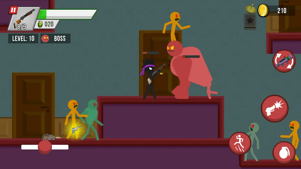 Stick vs Zombies (Стикмен против Зомби)  [МОД Много денег] Screenshot 3