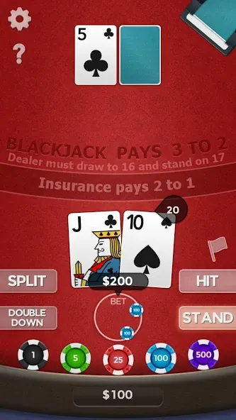 Blackjack 21  [МОД Много монет] Screenshot 3