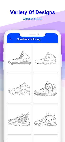 Basketball Shoes Coloring Book (Раскраска кроссовок для баскетбола)  [МОД Menu] Screenshot 3