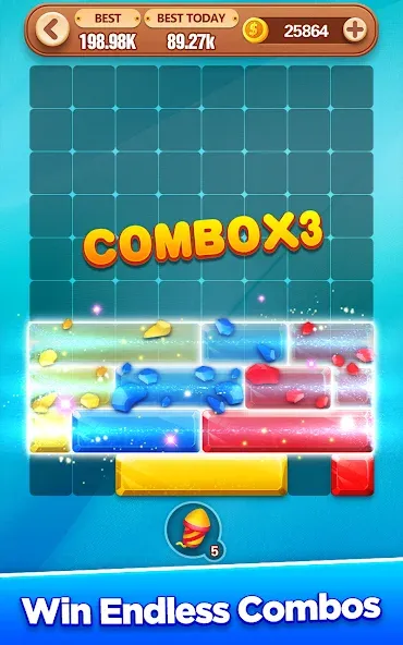 Block Crush - Puzzle Game  [МОД Бесконечные монеты] Screenshot 5