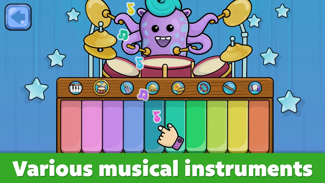 Baby Piano: Kids Music Games  [МОД Mega Pack] Screenshot 2