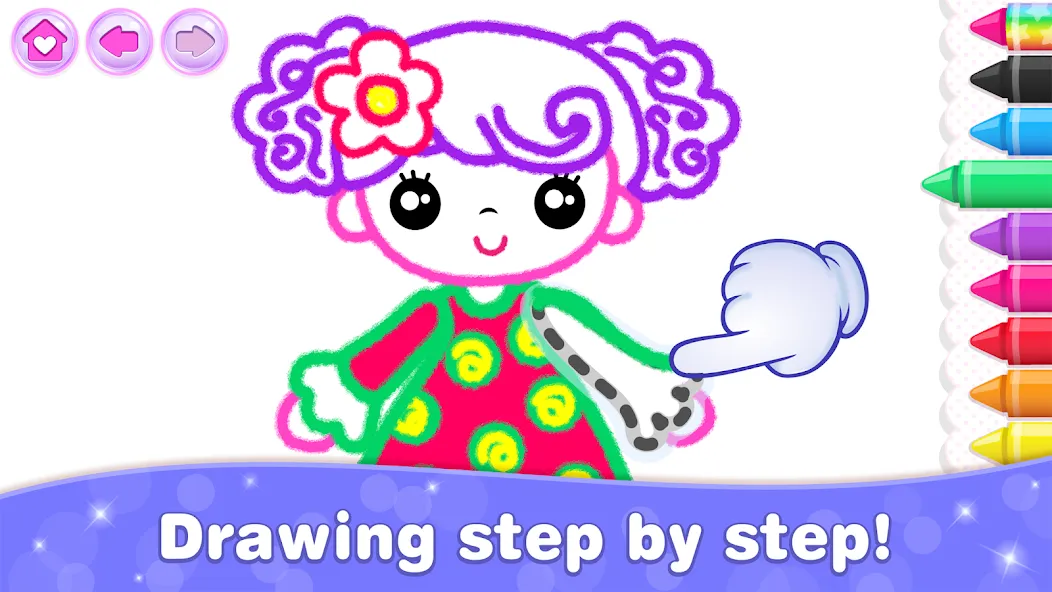 Bini Game Drawing for kids app (Бини)  [МОД Все открыто] Screenshot 3