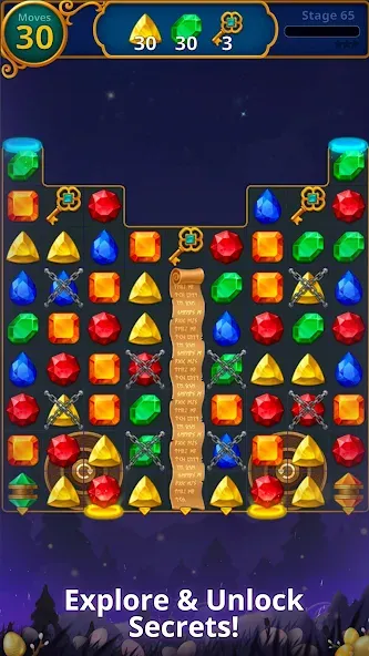 Jewels Magic: Mystery Match3 (Джуэлс Мэджик)  [МОД Все открыто] Screenshot 3