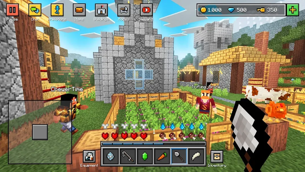 Block World 3D: Craft & Build  [МОД Много монет] Screenshot 1