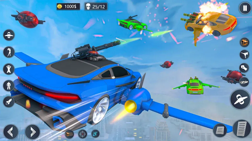 Flying Car Robot Game Car Game  [МОД Много монет] Screenshot 5