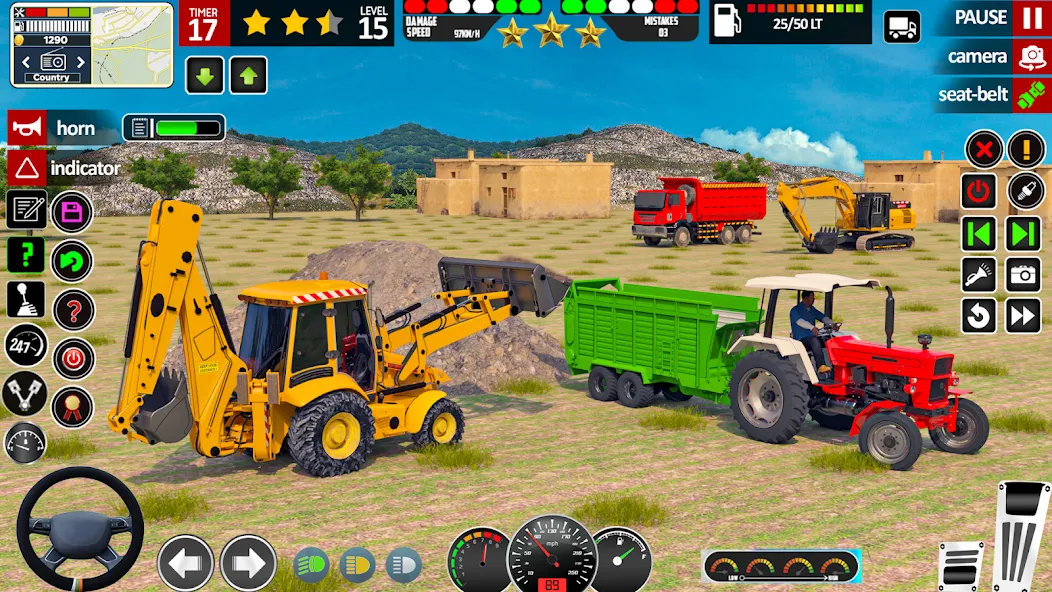 Indian Tractor Game Farming 3D  [МОД Бесконечные деньги] Screenshot 2