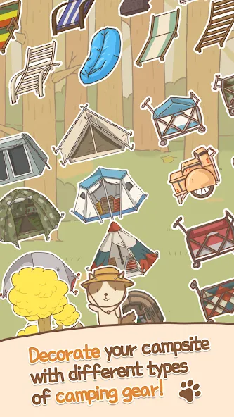 Animal Camping: Idle Camp (Анимал Кемпинг)  [МОД Mega Pack] Screenshot 2