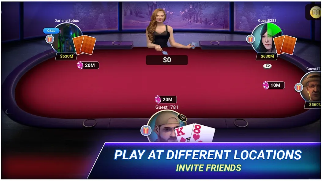 Poker Texas Holdem (Покер Техасский Холдем)  [МОД Menu] Screenshot 3