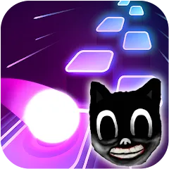 Взломанная Cartoon cat - Hop tiles rush (Картун кэт)  [МОД Бесконечные деньги] - последняя версия apk на Андроид