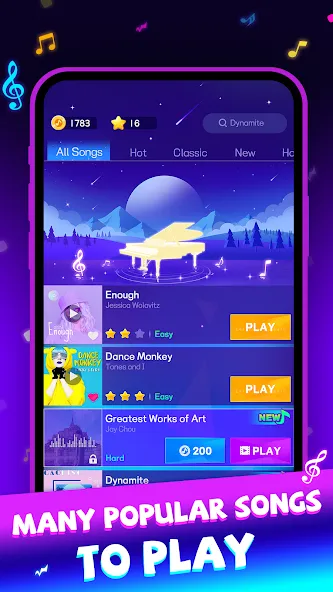 Beat Piano Dance:music game (Маджик Пиано Тайлз)  [МОД Бесконечные деньги] Screenshot 5