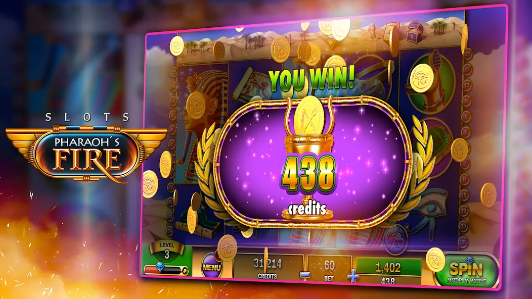 Slots - Pharaoh's Fire (Слоты)  [МОД Mega Pack] Screenshot 3