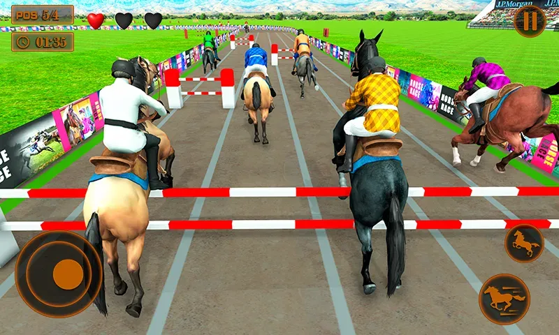 Mounted Horse Racing Games  [МОД Много монет] Screenshot 1