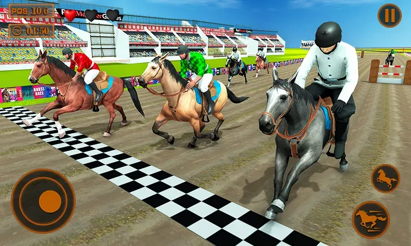 Mounted Horse Racing Games  [МОД Много монет] Screenshot 2