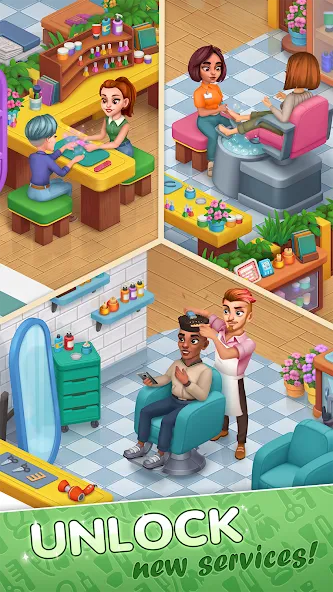 Beauty Tycoon: Hair Salon Game (Бьюти Тайкун)  [МОД Mega Pack] Screenshot 3