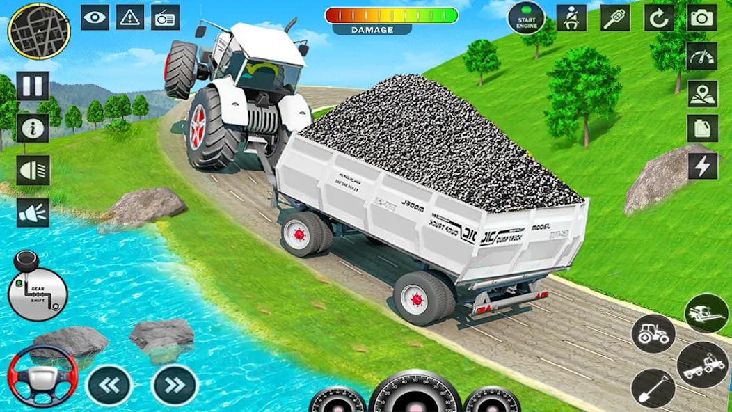 Big Tractor Farming Simulator (Биг Трактор Фарминг Симулятор)  [МОД Меню] Screenshot 1