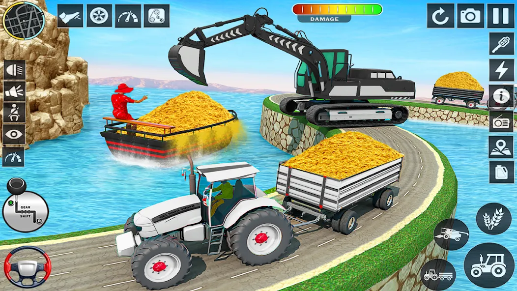 Big Tractor Farming Simulator (Биг Трактор Фарминг Симулятор)  [МОД Меню] Screenshot 2