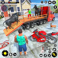 Скачать взломанную Animal Transport Truck Game 3D (Игра Грузовик для перевозки животных)  [МОД Menu] - стабильная версия apk на Андроид