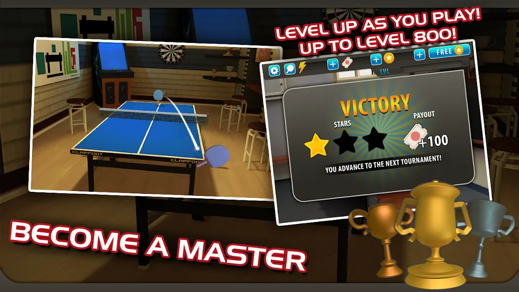 Ping Pong Masters (Пингпонг мастера)  [МОД Unlimited Money] Screenshot 3