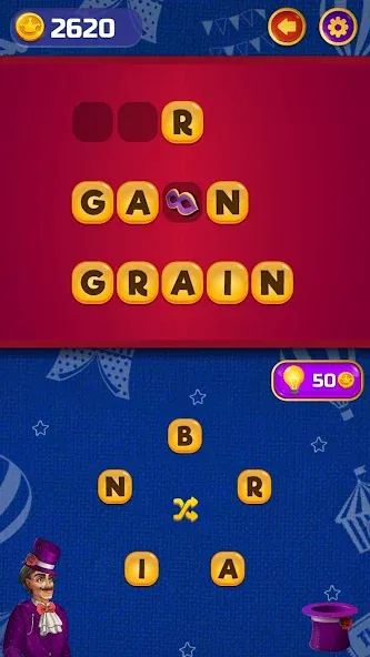 Circus Words: Magic Puzzle  [МОД Много монет] Screenshot 4