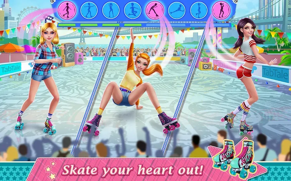 Roller Skating Girls  [МОД Много денег] Screenshot 2