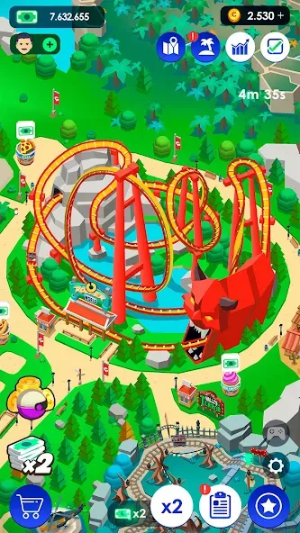 Idle Theme Park Tycoon (Айдел Тем Парк Тайкун)  [МОД Mega Pack] Screenshot 5