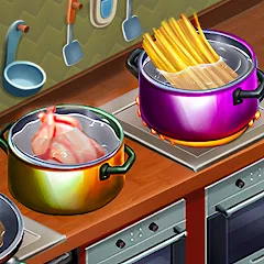 Скачать взлом Cooking Team: Restaurant Games  [МОД Mega Pack] - стабильная версия apk на Андроид