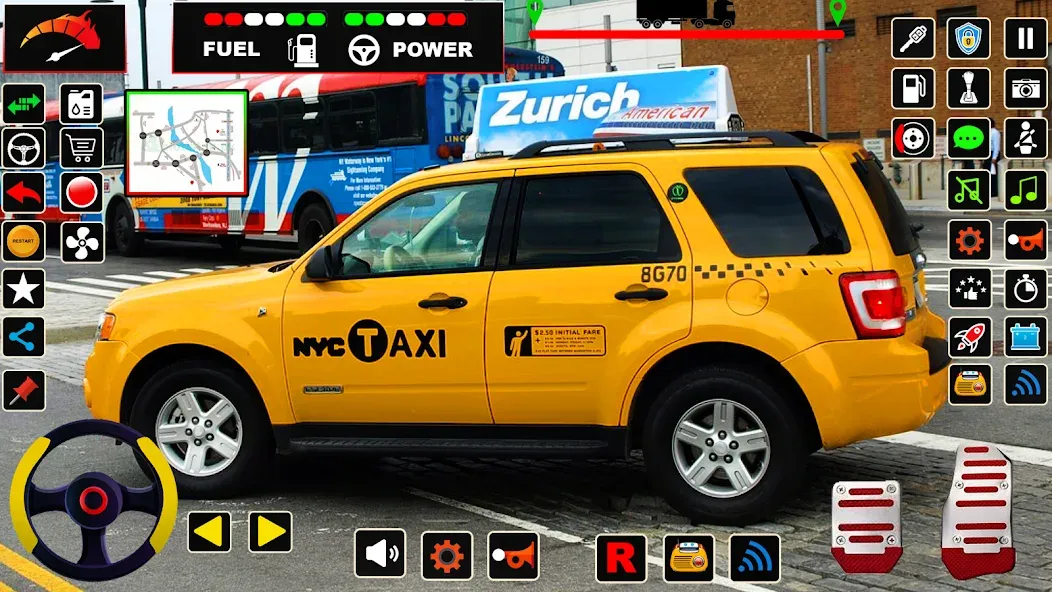 US Taxi Game 2023-Taxi Driver  [МОД Бесконечные деньги] Screenshot 5