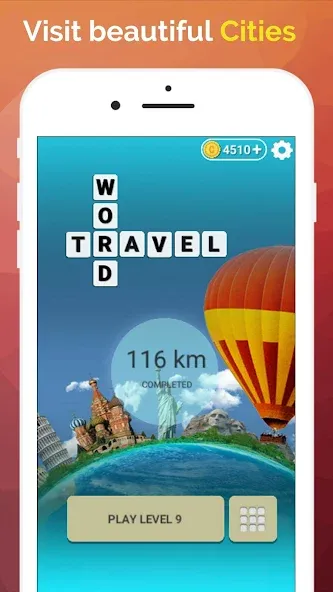 Word Travel: Wonders Trip Game  [МОД Бесконечные монеты] Screenshot 2