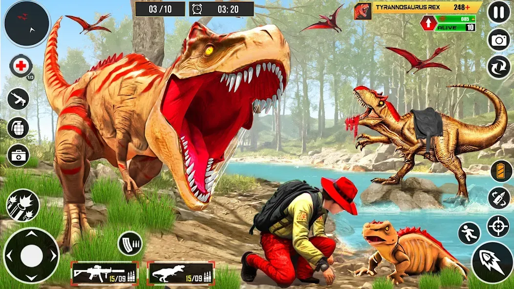 Real Dino Hunter 3D Gun Games (Уайлд Динозавр Хантер Ган Геймс)  [МОД Бесконечные деньги] Screenshot 1