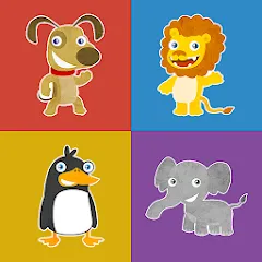 Взломанная Animals memory game for kids  [МОД Unlocked] - стабильная версия apk на Андроид