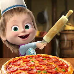 Взломанная Masha and the Bear Pizza Maker  [МОД Все открыто] - полная версия apk на Андроид