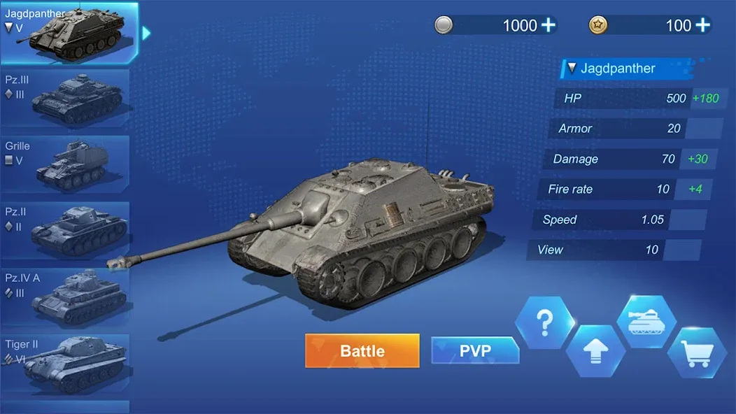 Ace Tank  [МОД Много монет] Screenshot 1