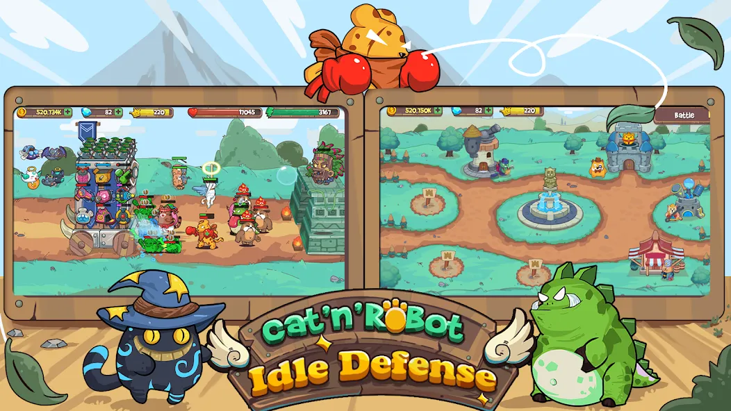 CatnRobot Idle TD: Battle Cat (КэтТауэр Айдл ТД)  [МОД Unlocked] Screenshot 2