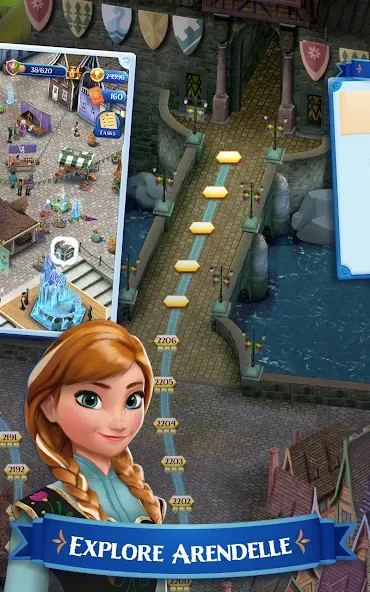 Disney Frozen Free Fall Games  [МОД Unlimited Money] Screenshot 4