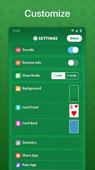 Solitaire - Classic Card Game (Солитер)  [МОД Mega Pack] Screenshot 5