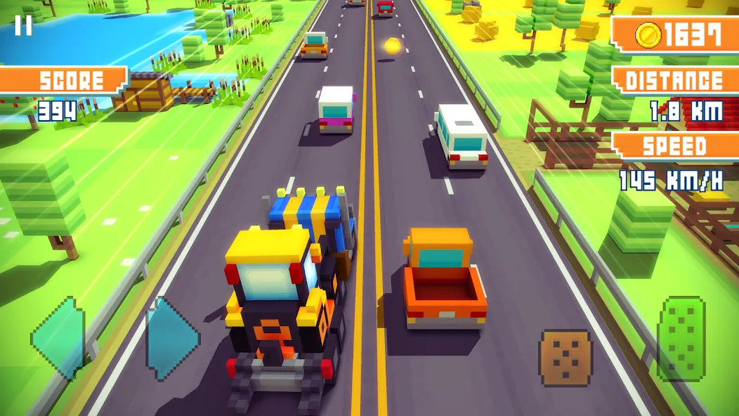 Blocky Highway: Traffic Racing (Блоки Хайвей)  [МОД Unlimited Money] Screenshot 4