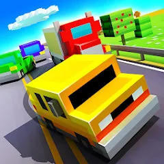 Скачать взлом Blocky Highway: Traffic Racing (Блоки Хайвей)  [МОД Unlimited Money] - последняя версия apk на Андроид