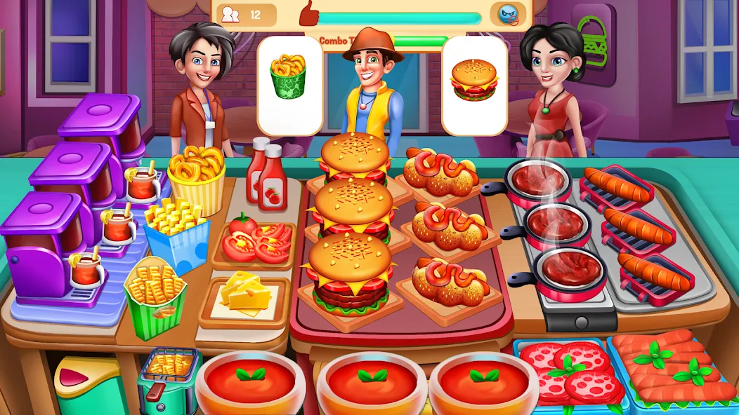 Cooking Food: Time Management  [МОД Бесконечные деньги] Screenshot 1