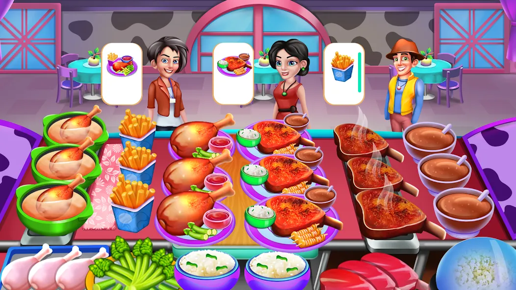 Cooking Food: Time Management  [МОД Бесконечные деньги] Screenshot 2