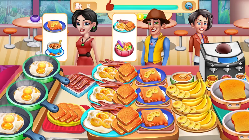 Cooking Food: Time Management  [МОД Бесконечные деньги] Screenshot 3