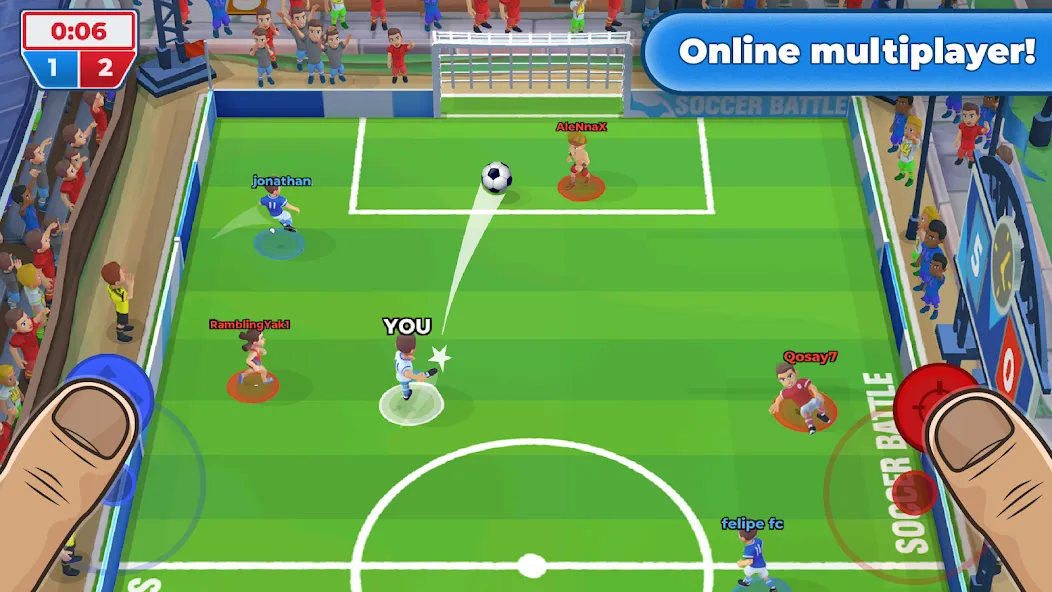 Soccer Battle -  PvP Football  [МОД Unlimited Money] Screenshot 1