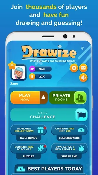 Drawize - Draw and Guess (Дравизе)  [МОД Unlocked] Screenshot 1