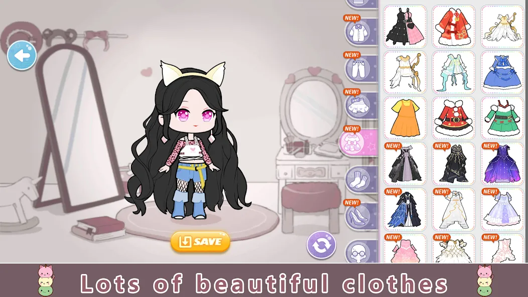 YOYO Doll Anime Dress Up Game (ЙОЙО)  [МОД Unlimited Money] Screenshot 2