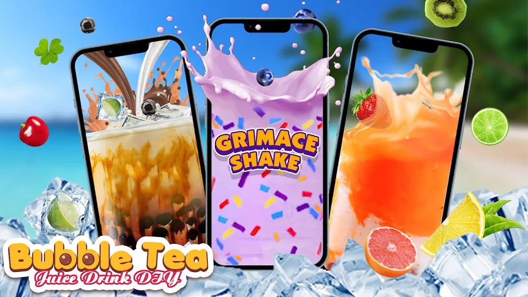 Boba Grimaces Shake Bubble Tea (Бабл)  [МОД Бесконечные монеты] Screenshot 1