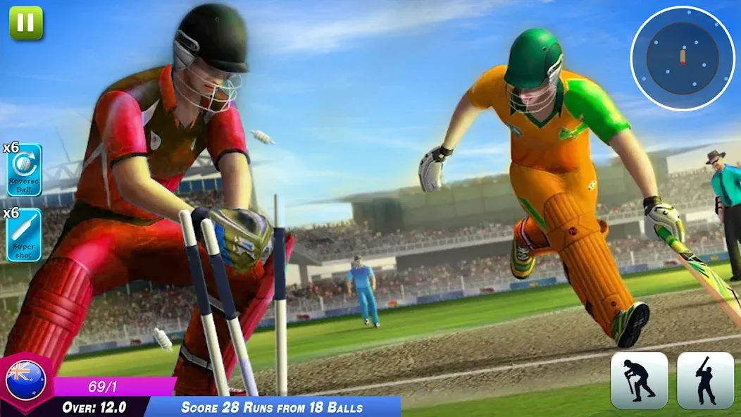 World Cricket Games Offline  [МОД Бесконечные монеты] Screenshot 4