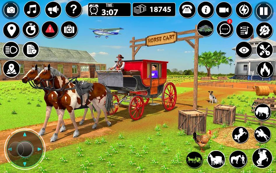 Horse Cart Taxi Transport Game  [МОД Все открыто] Screenshot 4